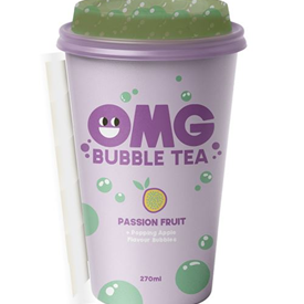 OMG BUBBLE TEA PASSION FRUIT 270ML X10