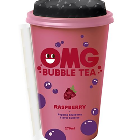 OMG BUBBLE TEA RASPBERRY/BLUEBERRY 270ML X10