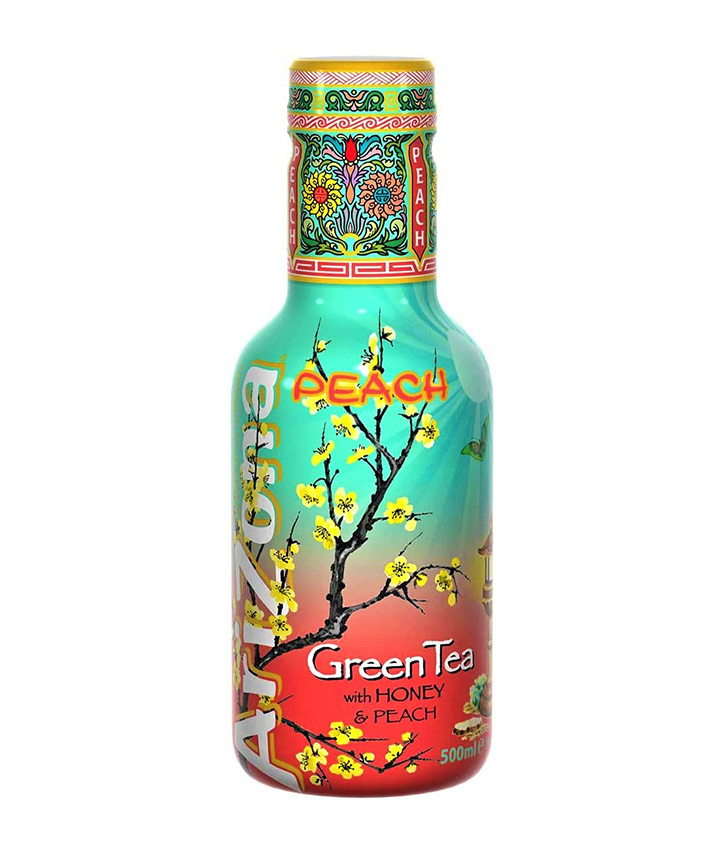 ARIZONA GREEN TEA PEACH PET 500ML X6