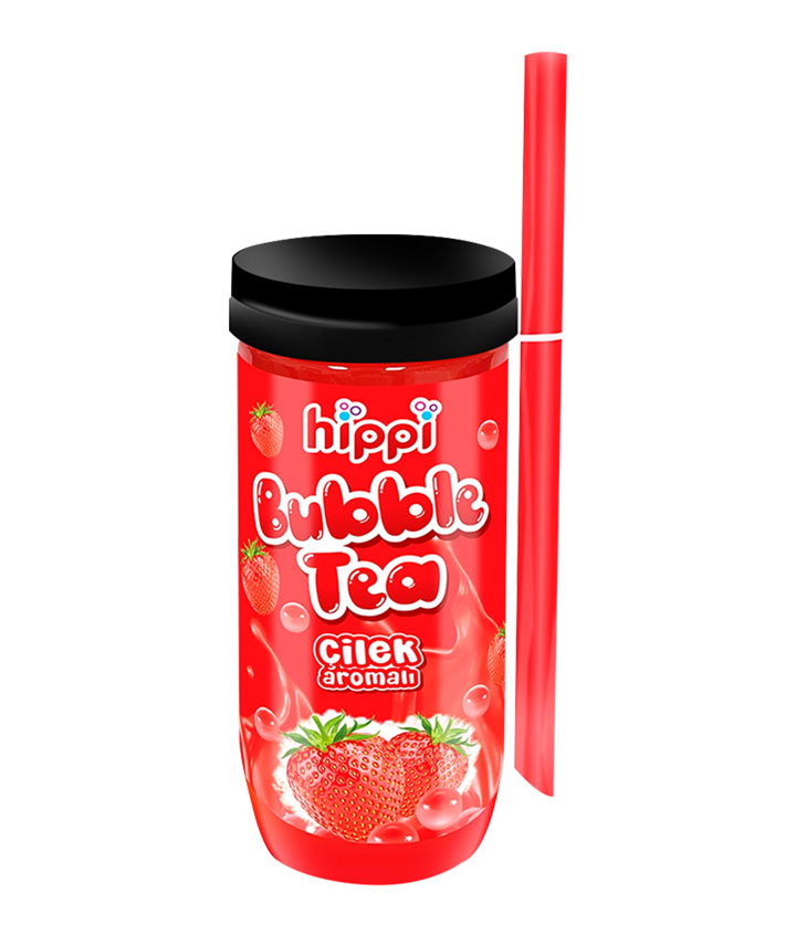 HIPPI BUBBLE TEA STRAWBERRY 350ML X12