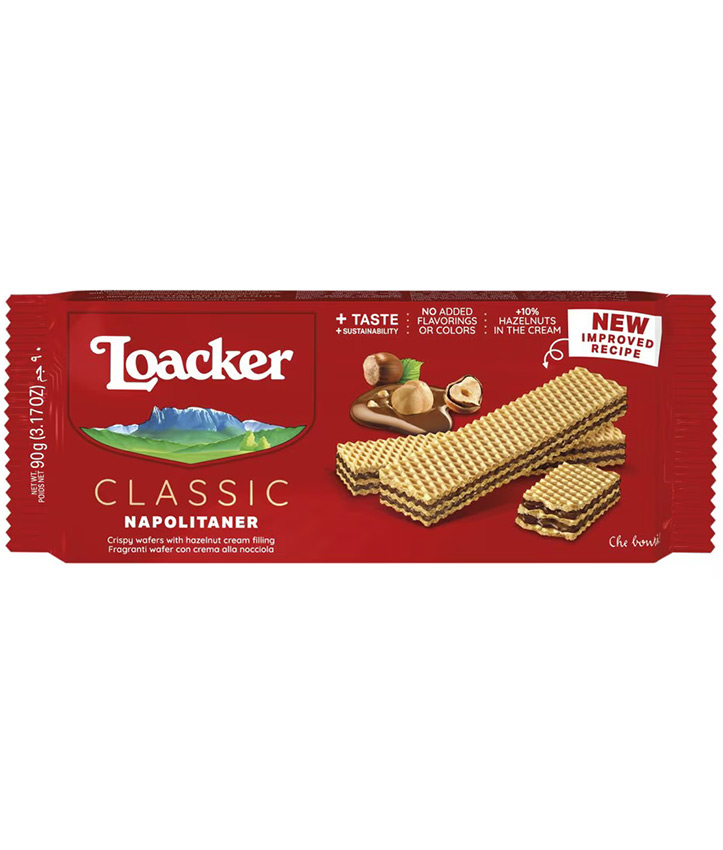 LOACKER GAUFRETTE NOISETTES 90gr X12